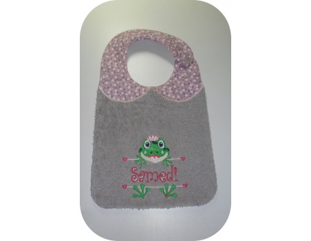 Motif de broderie machine grenouille prénom fille