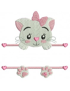 Instant download machine embroidery frog to customize for girl