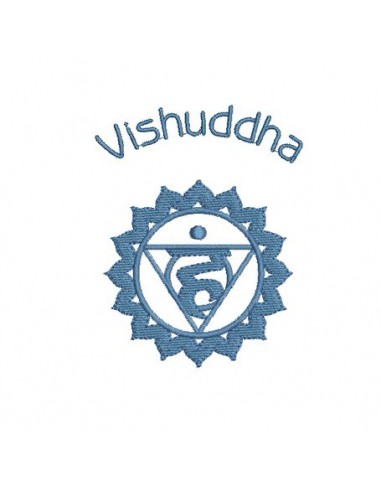 Motif de broderie Chakra Vishuddha