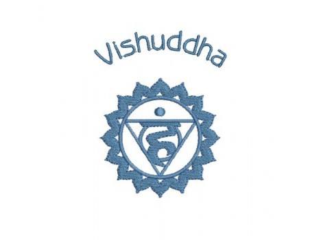 Motif de broderie Chakra Vishuddha
