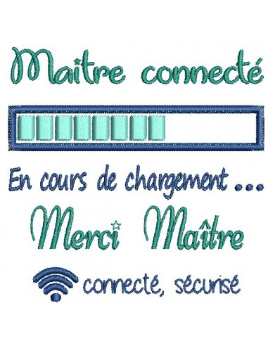 Motif de broderie machine  maître connecté