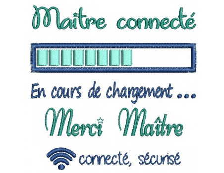 Motif de broderie machine  maître connecté