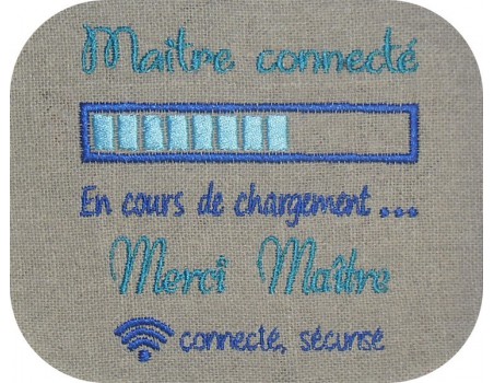 Motif de broderie machine  maître connecté