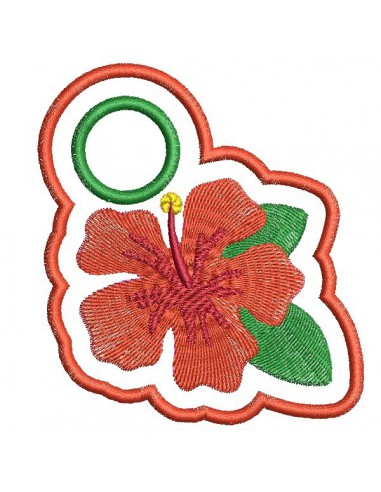 motif de broderie accorche torchon hibiscus ITH