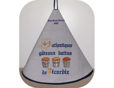 Motif de broderie machine gâteau  battu de Picardie