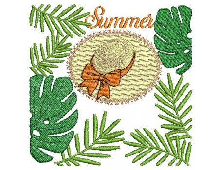 Instant download machine embroidery  watermelon hello summer