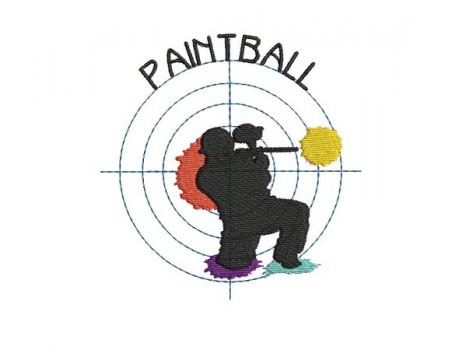 Motif de broderie Paintball