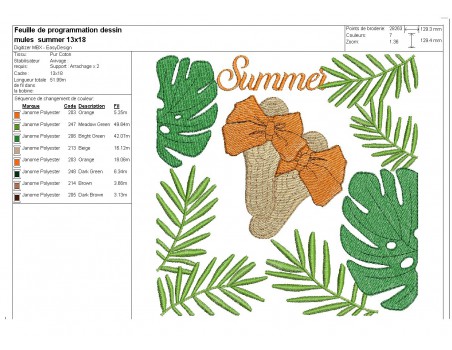 Instant download machine embroidery design  exotic leaf hat