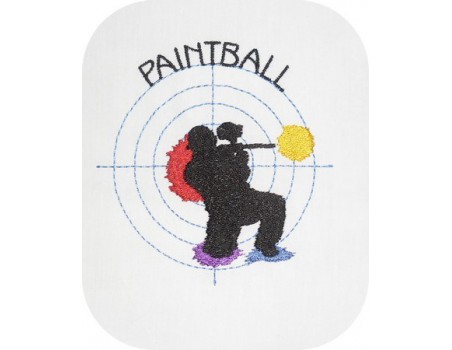 Motif de broderie Paintball