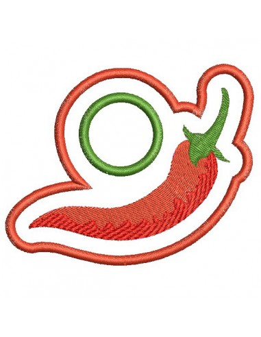 Instant download machine embroidery design  chilli pepper Towel Topper