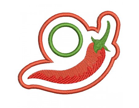 Instant download machine embroidery design  chilli pepper Towel Topper