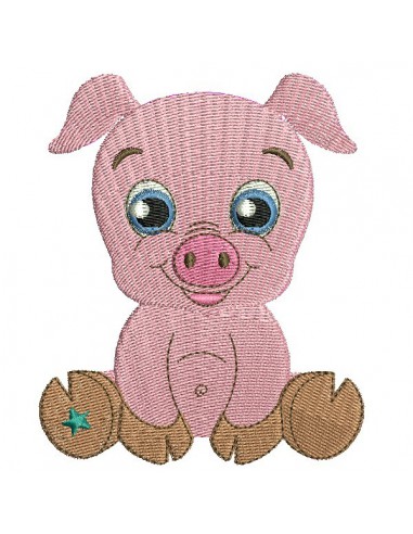 Motif de broderie machine cochon