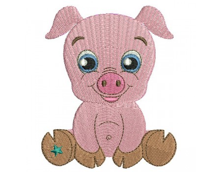 Motif de broderie machine cochon