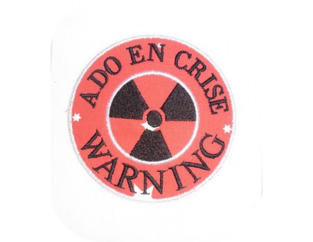 Motif de broderie Warning