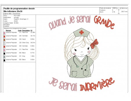 Instant download machine embroidery design  little pastry girl