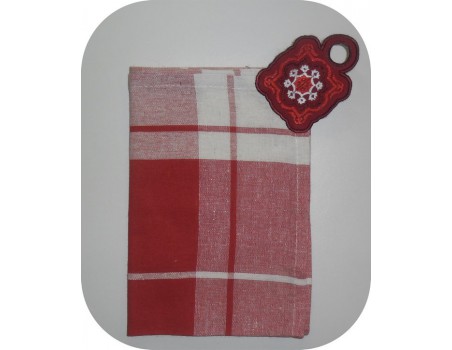 Instant download machine embroidery design  chilli pepper Towel Topper