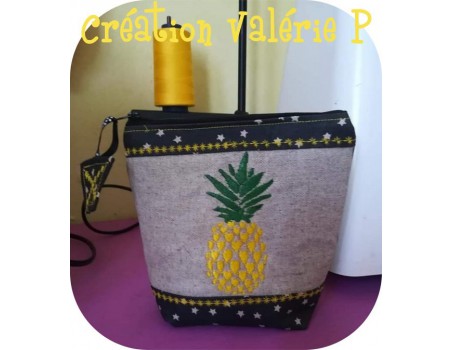 Motif de broderie machine ananas coeur