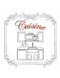 Motif de broderie machine cuisine