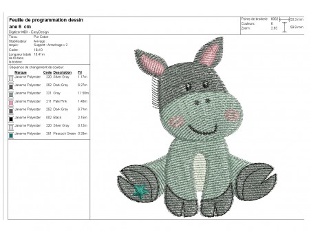 Instant download machine embroidery pig with star