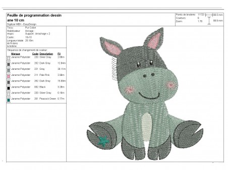 Instant download machine embroidery pig with star