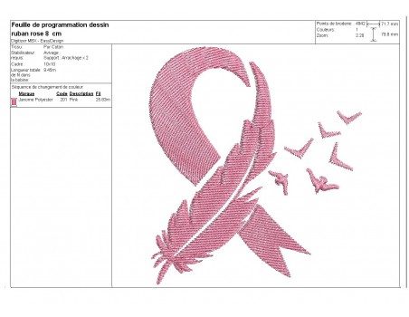 Instant download machine embroidery design text pink cancer ribbon