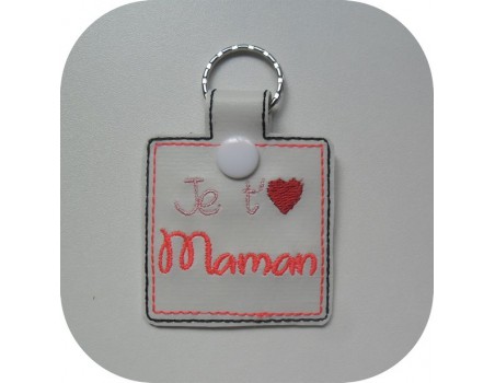 machine embroidery design  I love you grand'ma keychains ith