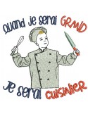 Instant download machine embroidery design  little boy chef