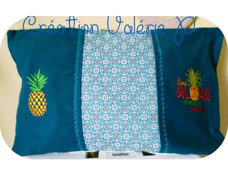 Motif de broderie machine  ananas aloha