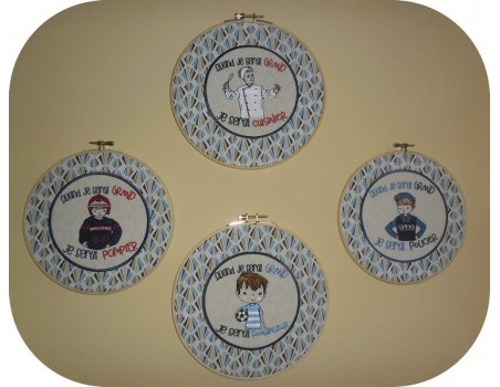 Instant download machine embroidery design  little boy chef