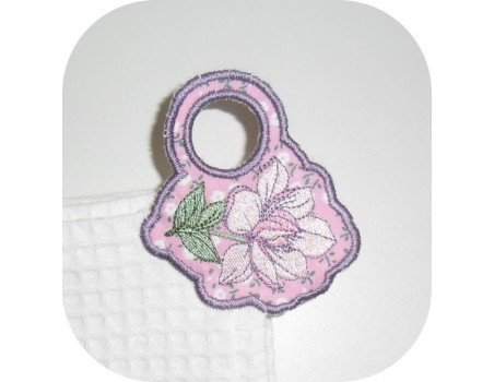 Instant download machine embroidery design hydrangea shabby Towel Topper