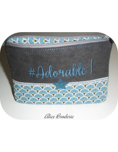 Motif de broderie machine ITH trousse  Adorable