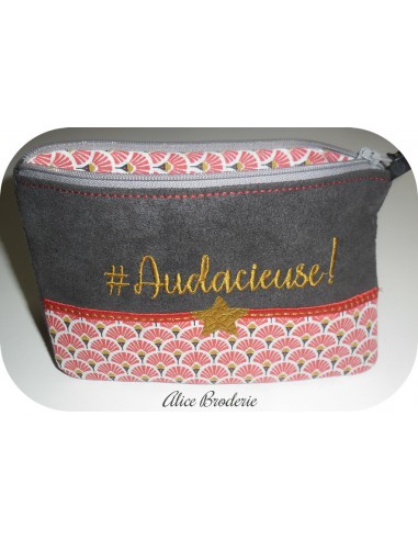 Motif de broderie machine ITH trousse  Audacieuse