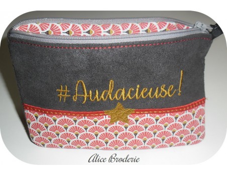 Instant download machine embroidery  audacieuse  kit ith