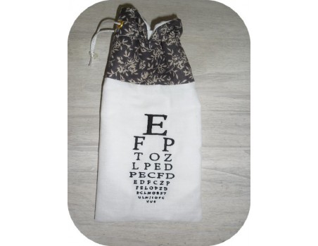 Motif de broderie lettres d'opticien