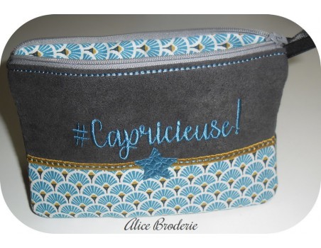 Motif de broderie machine ITH trousse capricieuse