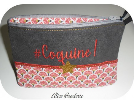 Motif de broderie machine ITH trousse coquine