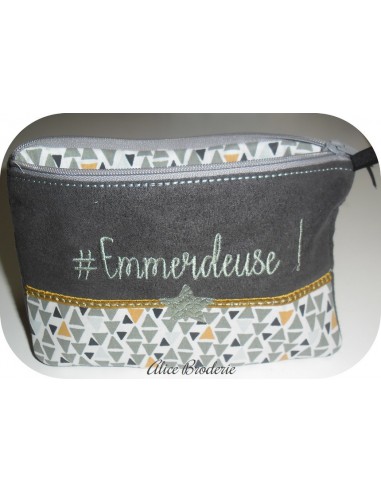 Motif de broderie machine ITH trousse emmerdeuse