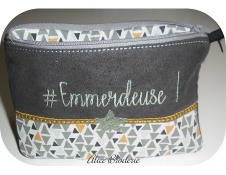 Motif de broderie machine ITH trousse emmerdeuse