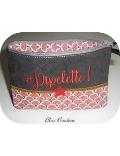 Motif de broderie machine ITH trousse pipelette