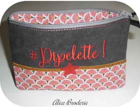 Motif de broderie machine ITH trousse pipelette