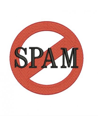 Motif de broderie spam interdit