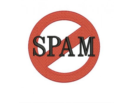 Motif de broderie spam interdit