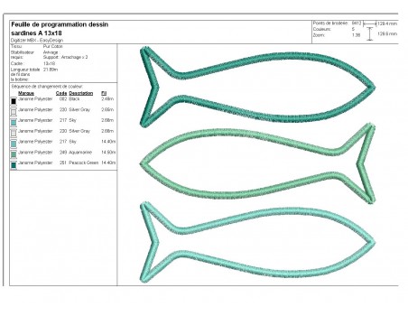 Instant download machine embroidery pilchard