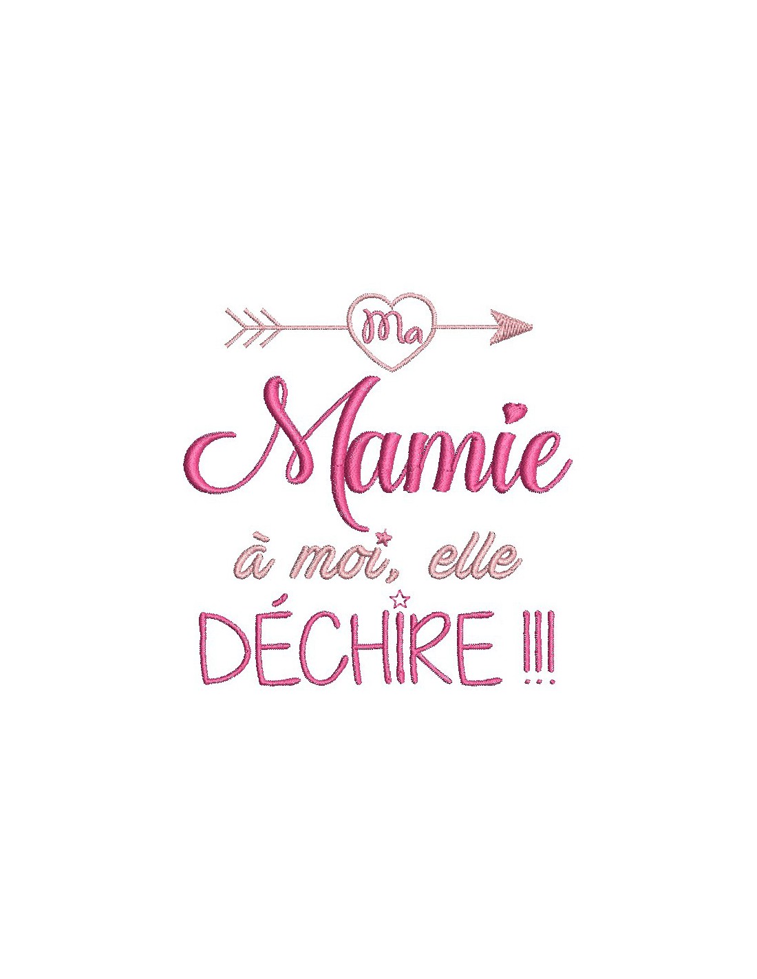 motif de broderie maman super mamie