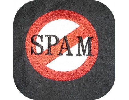 Motif de broderie spam interdit