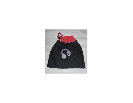 Motif de broderie casque audio