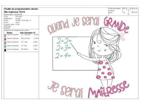 Instant download machine embroidery design  little girl doctor