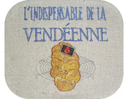 Motif de broderie machine l'indispensable de la Vendéenne