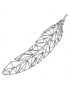 Motif de broderie machine plume  origami