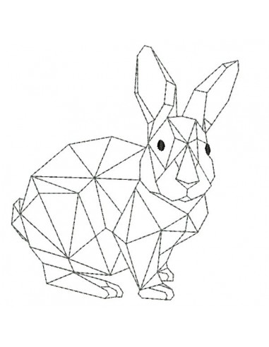 Motif de broderie machine lapin  origami